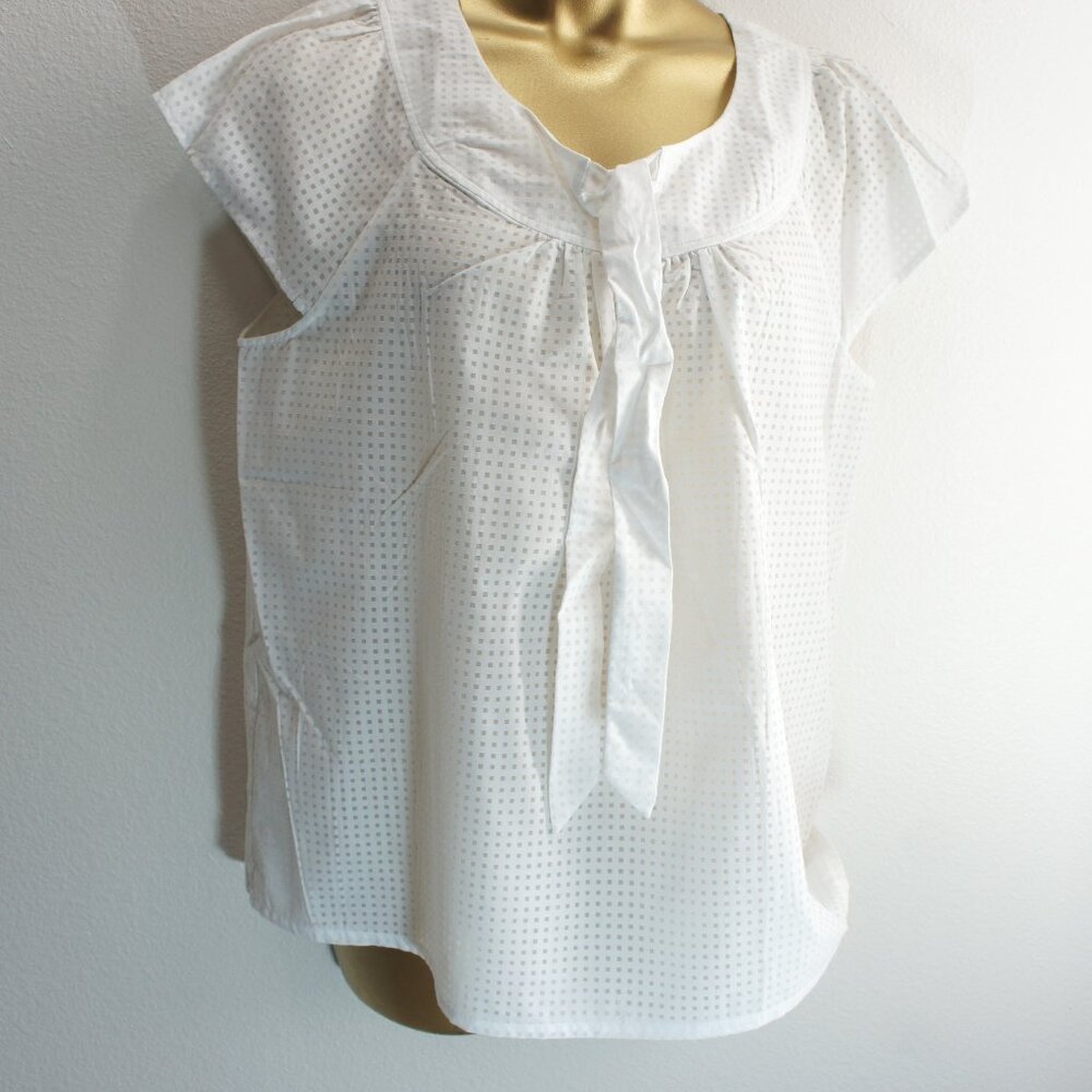 Calvin klein white tie front blouse size XL  NWTS